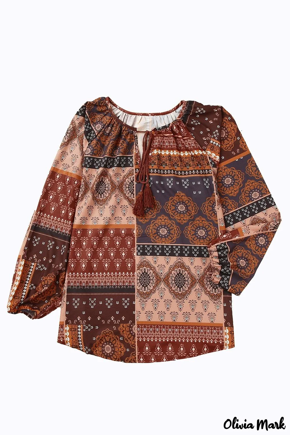 Deanwangkt - Multicolor Peasant Blouse With Floral Print - Deanwangkt