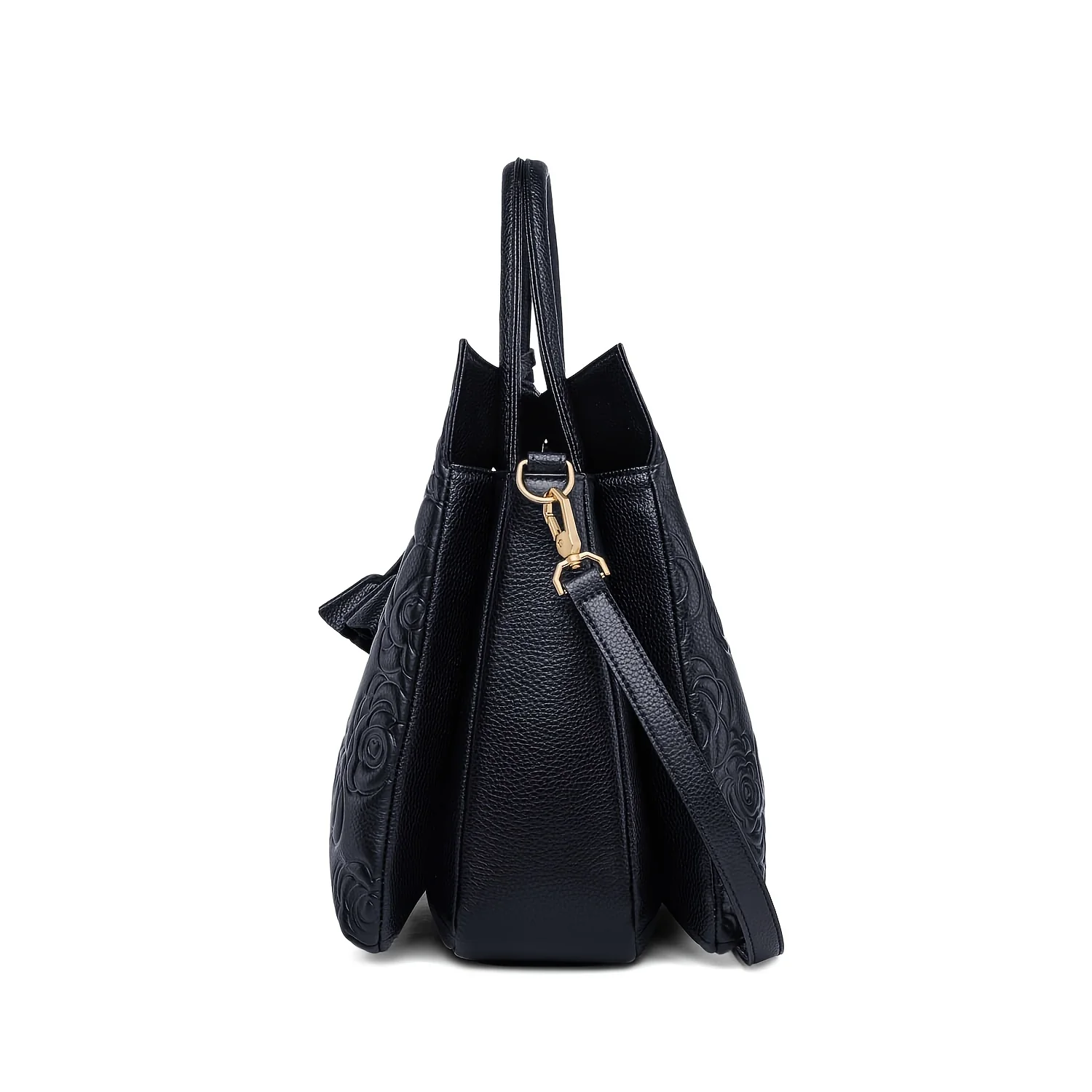 deanwangkt-1 Elegant Tote Bag With Zipper, Women's Trendy Handbag, Casual Floral Pattern Shoulder Bag For Work - Deanwangkt