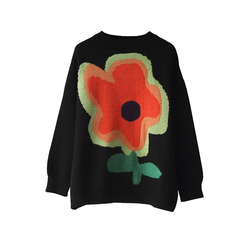 Christmas Gift Aproms Trendy Deanwangkt Jacquard Pullovers and Sweater Women Winter Knitted Warm Jumper Plus Size Female Street Style Loose Outerwear - Deanwangkt