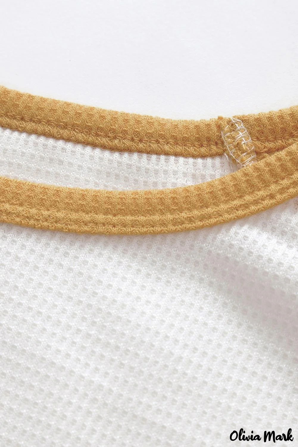 Deanwangkt - Black Waffle Knit Leopard Long Sleeve Twist Knot Blouse - Deanwangkt