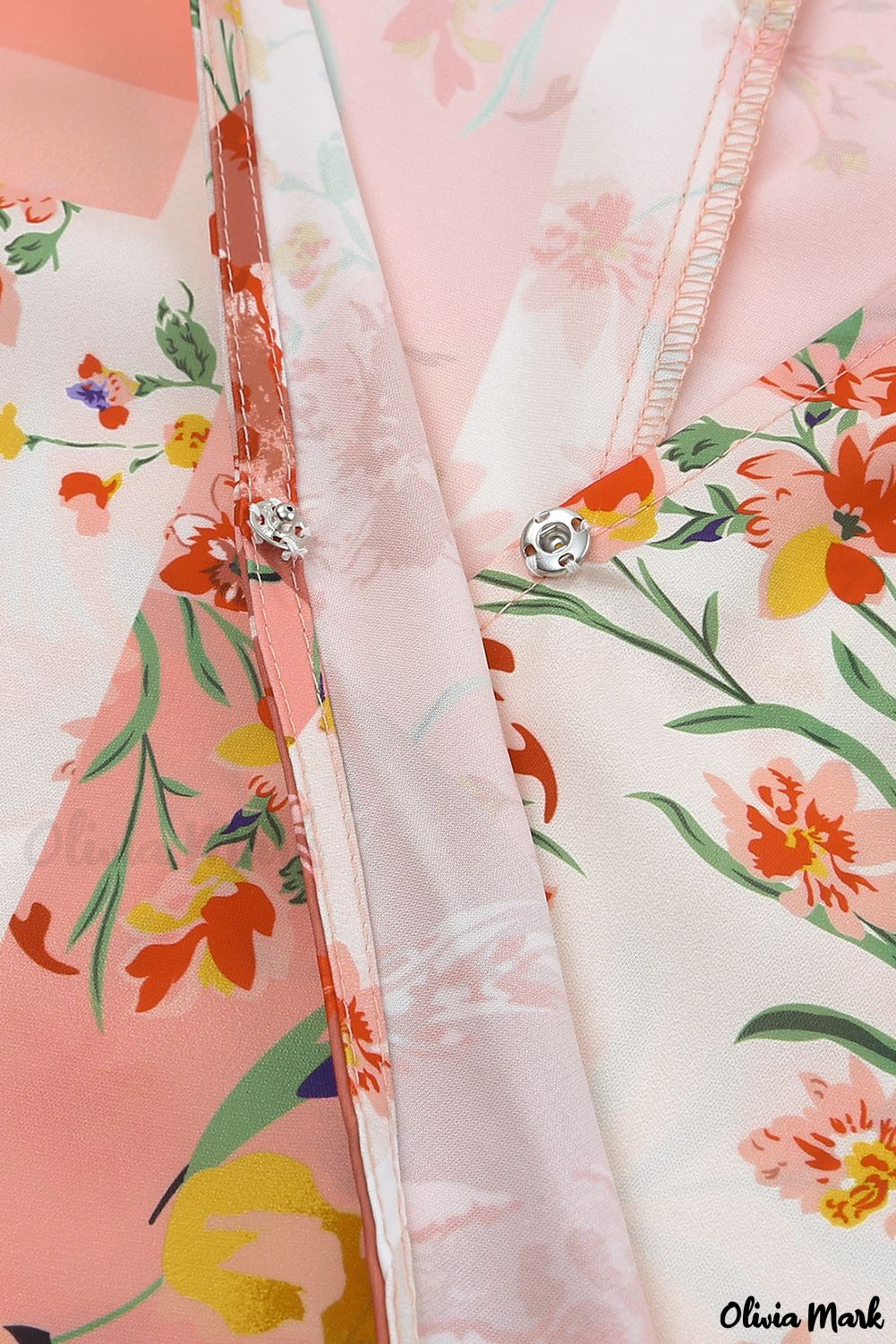 Deanwangkt - Multicolor Patchwork Floral Print V-Neck Wrap Blouse - Deanwangkt