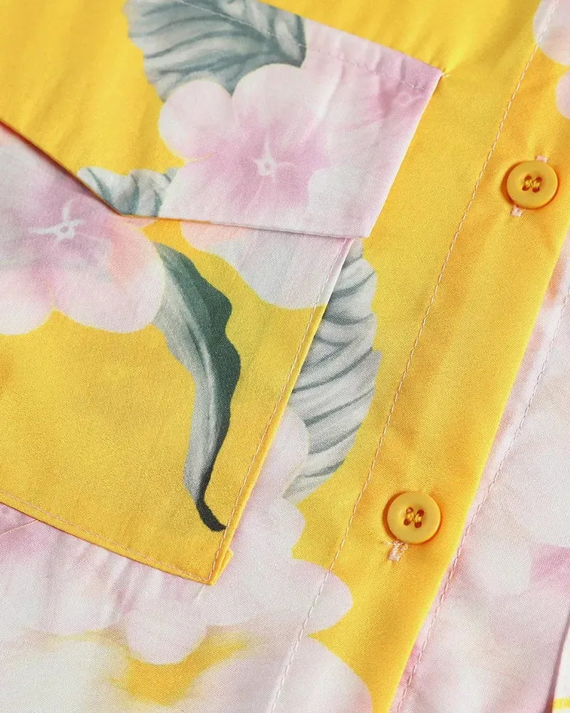 Deanwangkt - Floral print shirt with puff sleeves - Deanwangkt