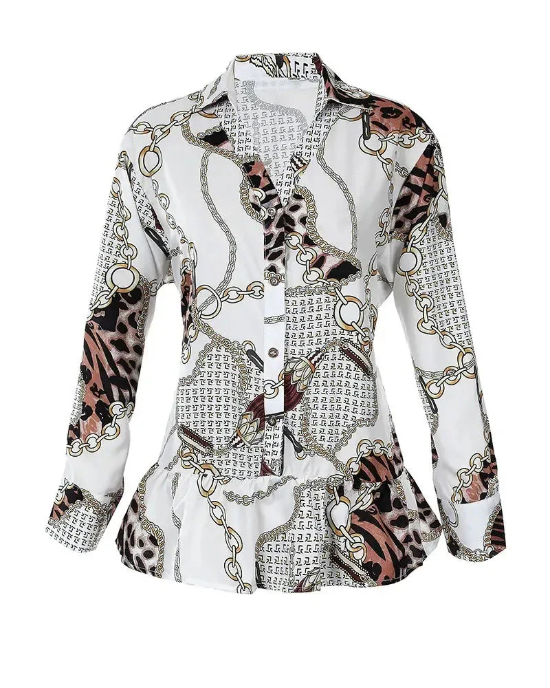 Deanwangkt - Leopard Print Long Sleeve Button Down Shirt - Deanwangkt