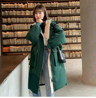 Christmas Gift Deanwangkt New Winter Clothes Korean Version Loose Winter Mid-length Coat Down Padded Coat Padded Jacket Women's Thick Padded Jacket - Deanwangkt