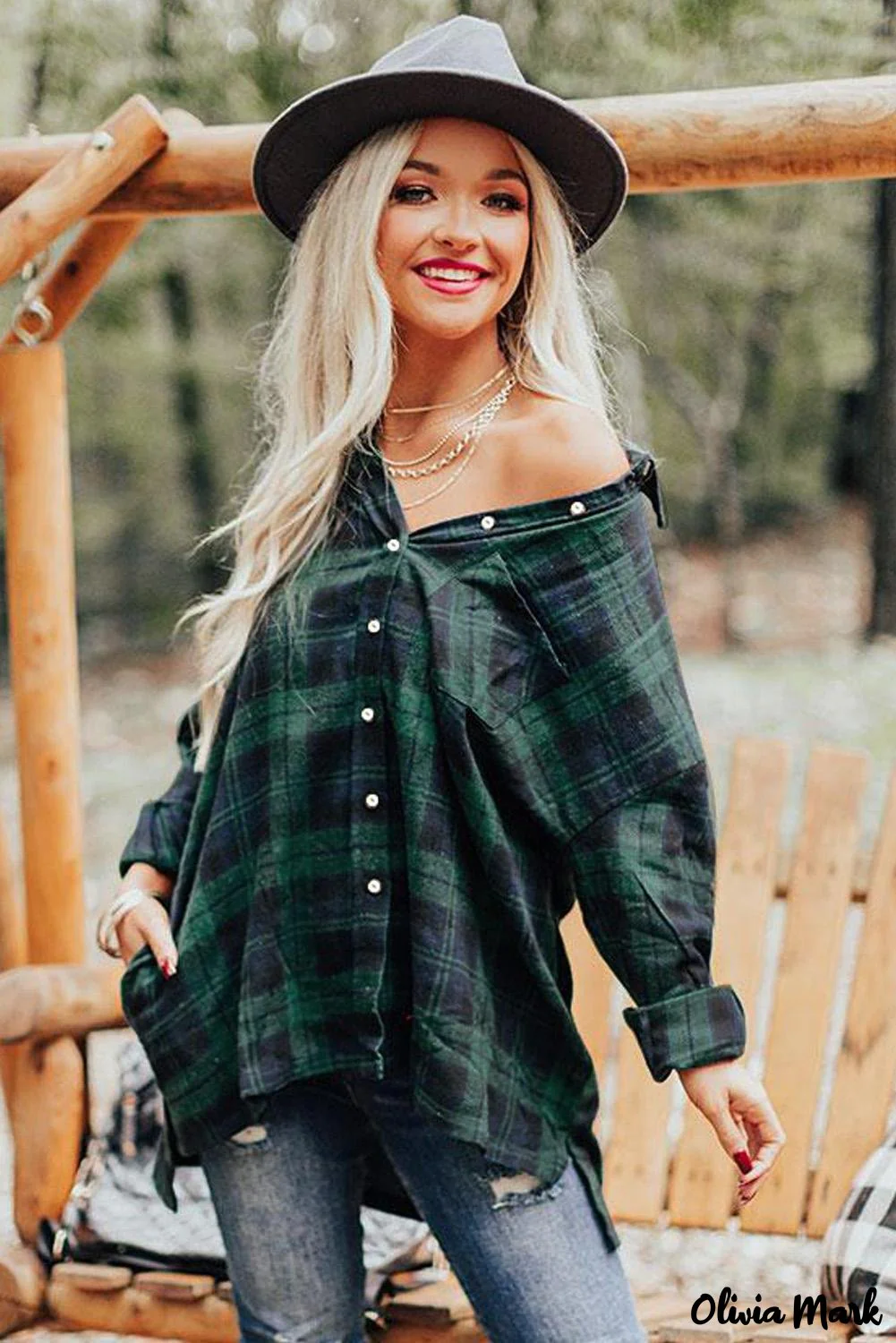 Deanwangkt - Green Check Loose Fit Boyfriend Shirt - Deanwangkt