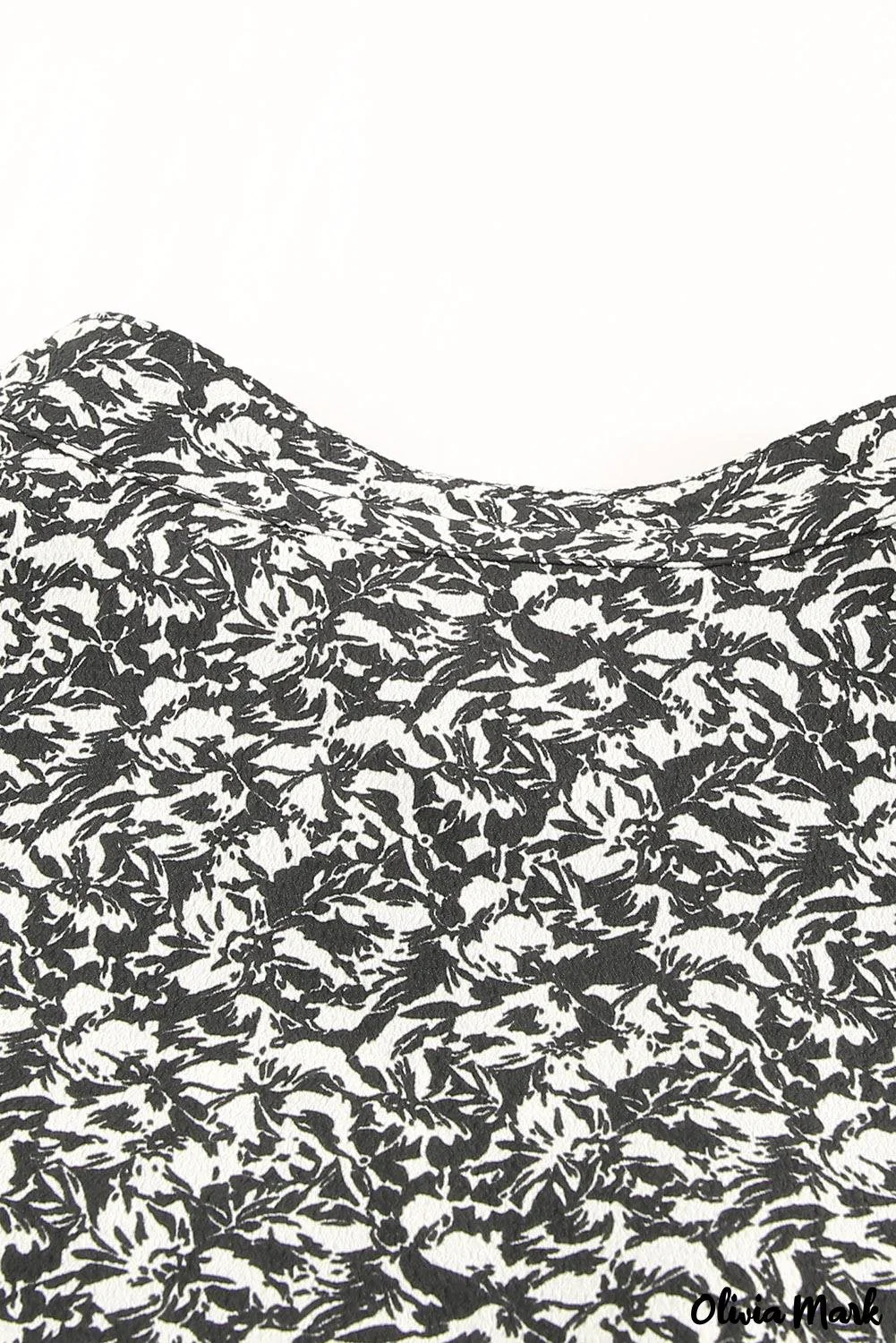 Deanwangkt - Black French shirt with floral print and ruffles - Deanwangkt