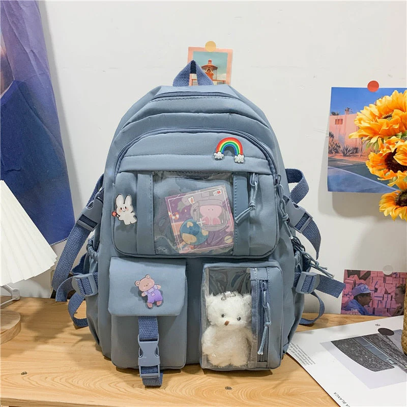 Back to school backpack Schoolbag Girl INS Korean Edition College Wind High Junior High Students SEN Department Of Girls Backpack - Deanwangkt