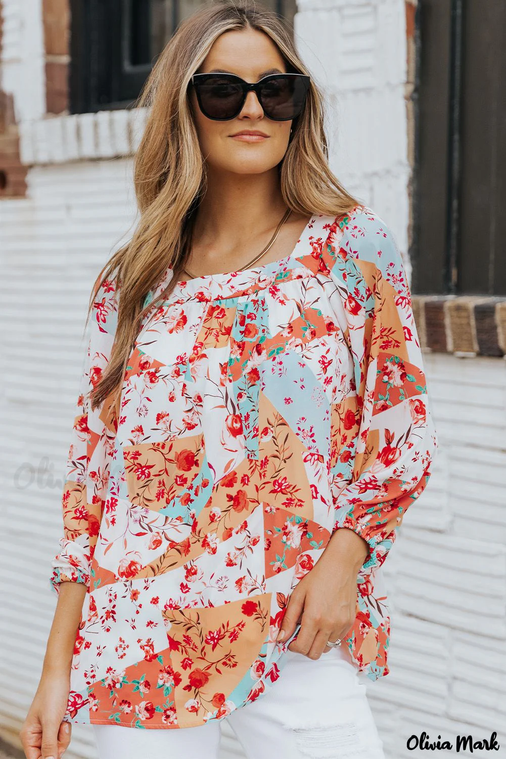 Deanwangkt - Palettes Multicolor Floral Print Blouse - Deanwangkt