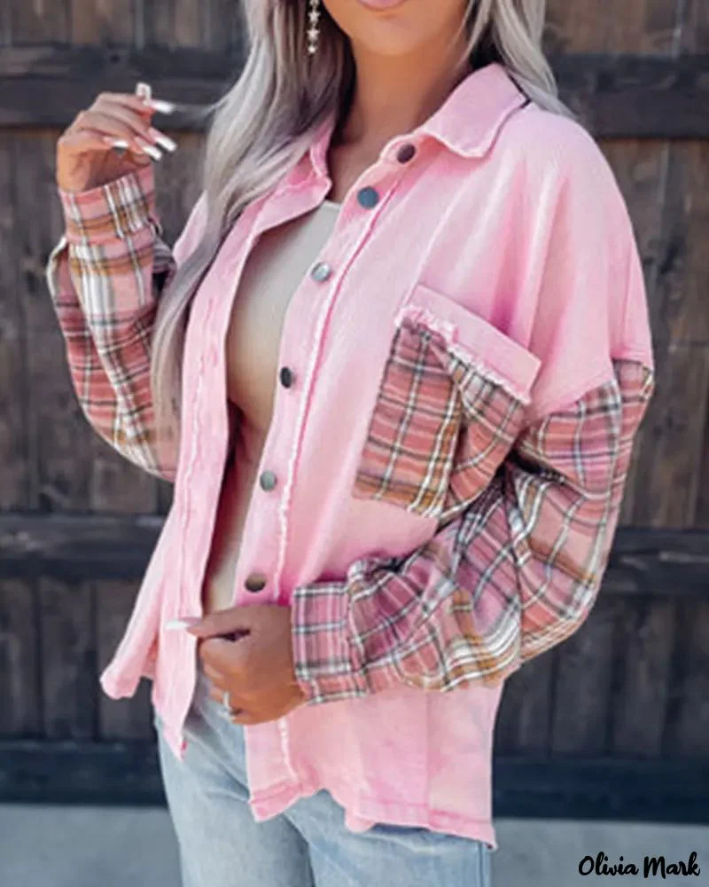 Deanwangkt - Contrast Check Long Sleeve Jacket - Deanwangkt