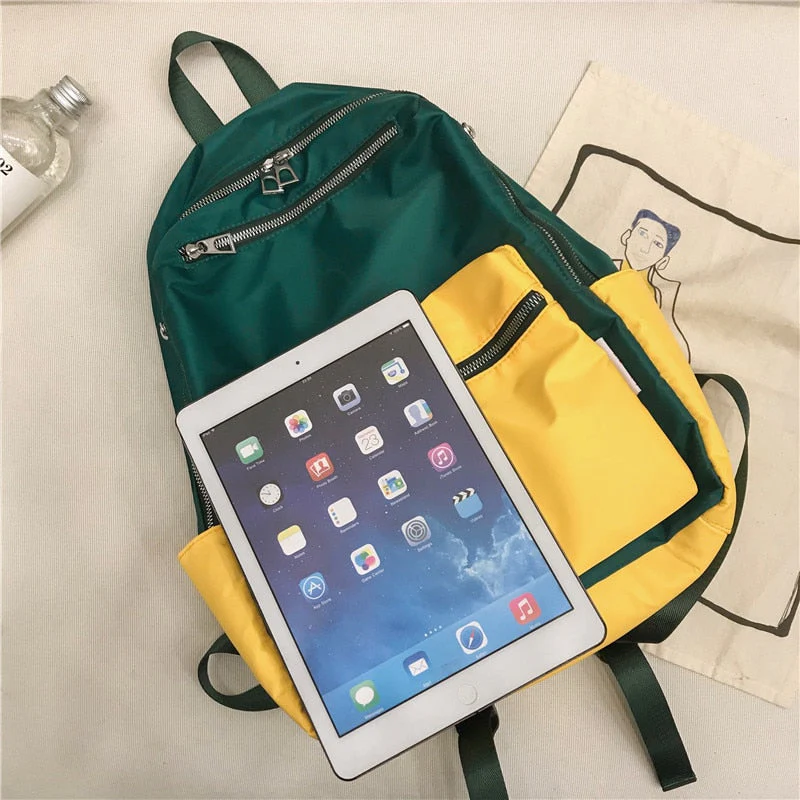 Deanwangkt Women Backpack For Teenage Girls Fashion Nylon School Bag Female Backbag Casual Large Capacity Travel Bag Mochilas K45 - Deanwangkt