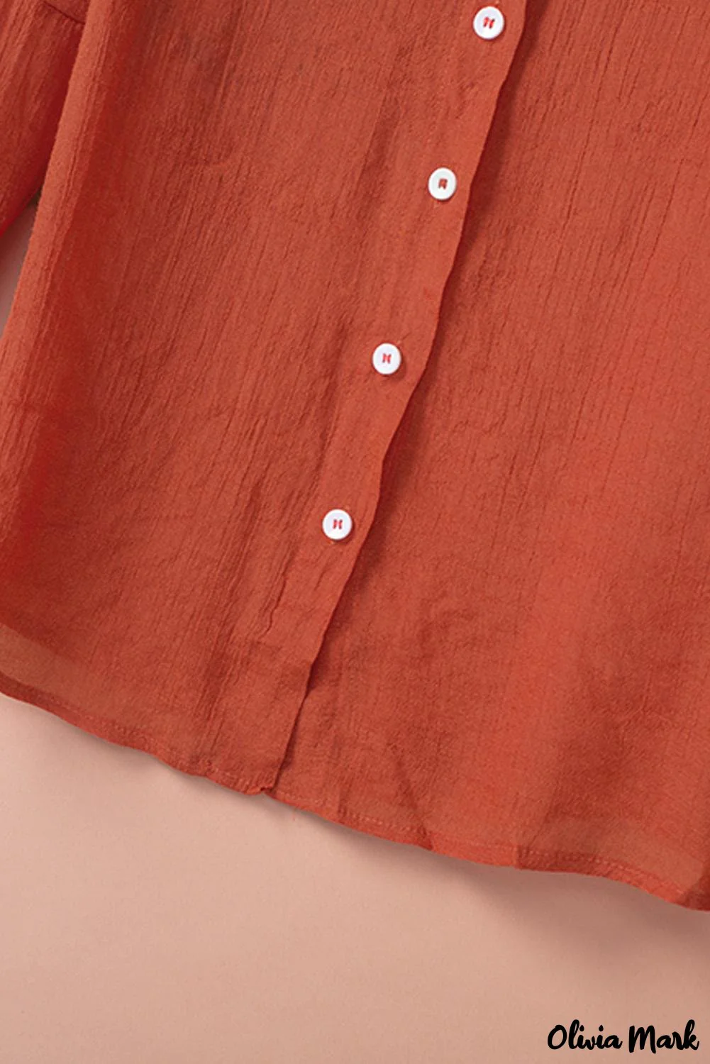 Deanwangkt - Red loose button-up long sleeve shirt with pocket - Deanwangkt