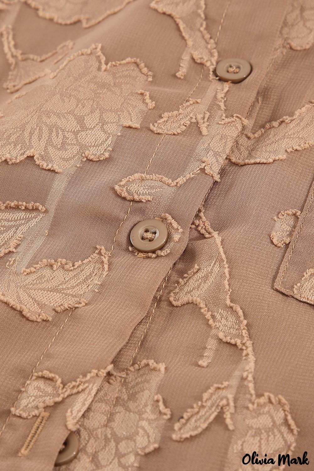Deanwangkt - Brown floral textured shirt with collar and collar - Deanwangkt
