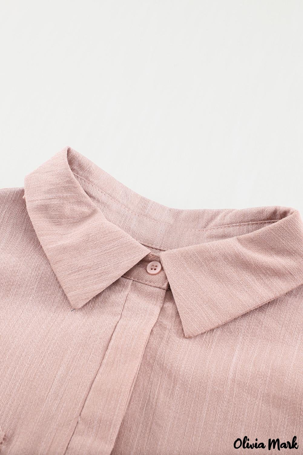 Deanwangkt - Khaki button down long sleeve shirt with pocket - Deanwangkt