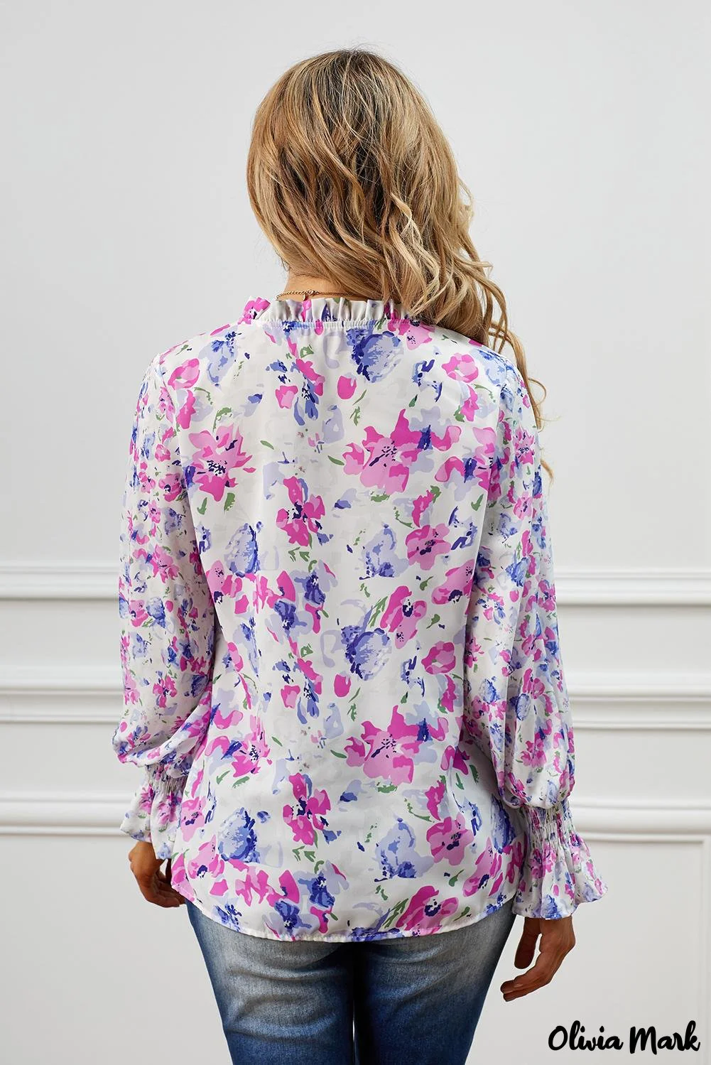 Deanwangkt - Cakewalk Rose Floral Smocked Blouse - Deanwangkt