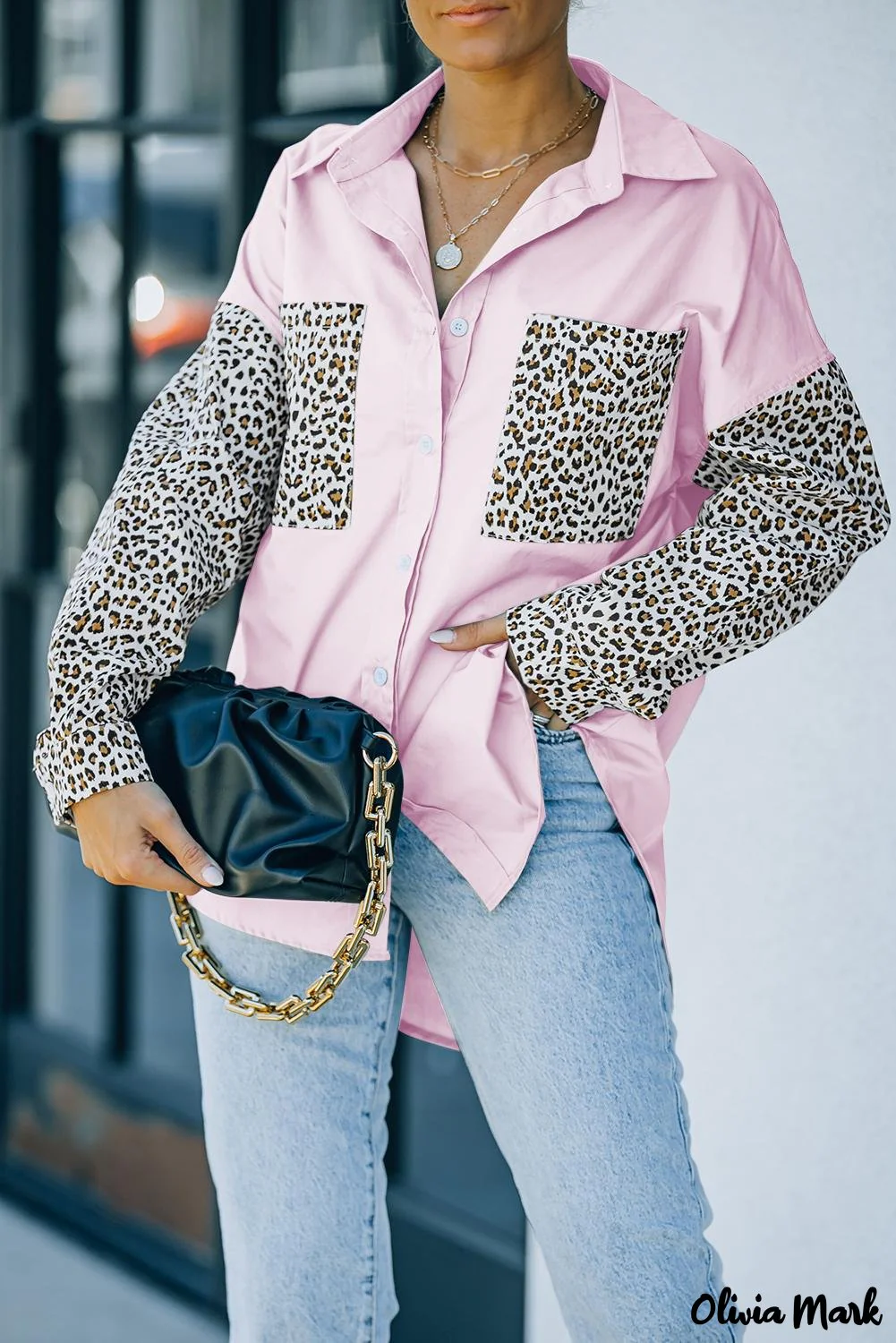 Deanwangkt - Patchwork Drop Shoulder Long Sleeve Shirt - Deanwangkt