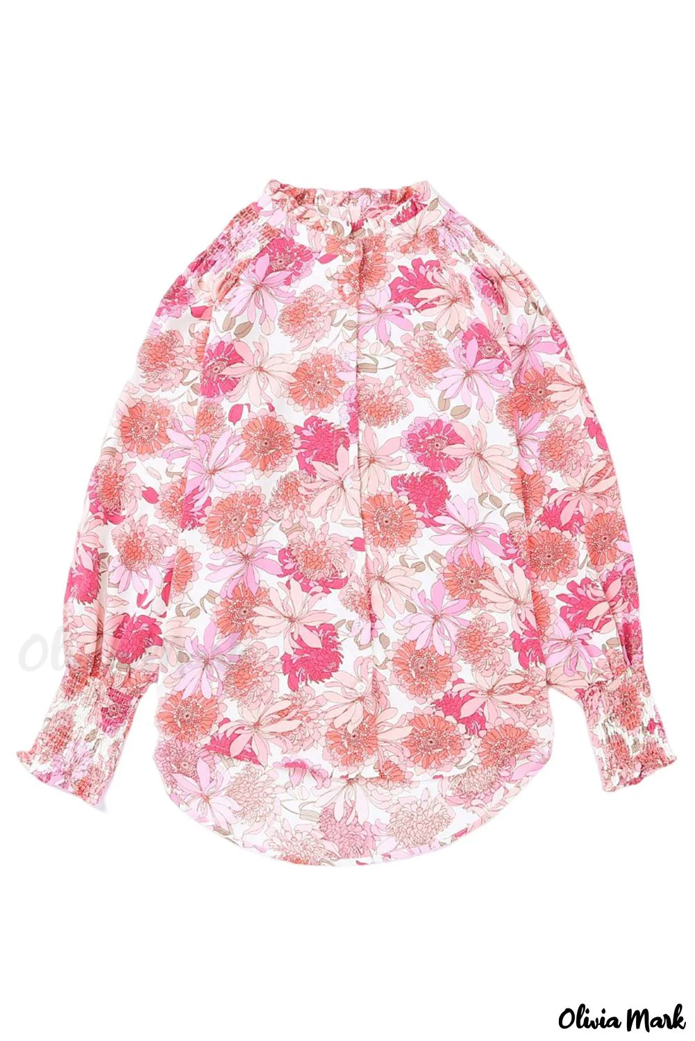 Deanwangkt - Pink floral blouse with balloon sleeves - Deanwangkt