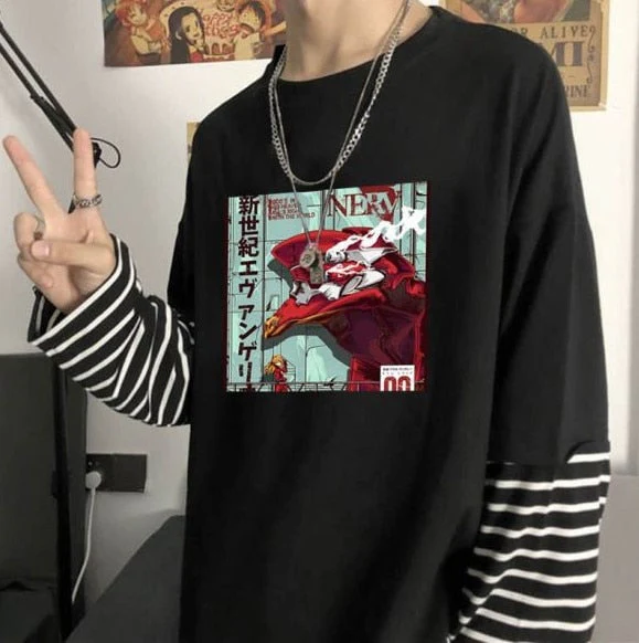 Black Friday Sales Rainbow Sleeve Harajuku T-Shirt Women's Stitching Long Sleeve T-Shirt Stripe Printing O-Neck Chic Tops Deanwangkt Summer Streetwear - Deanwangkt