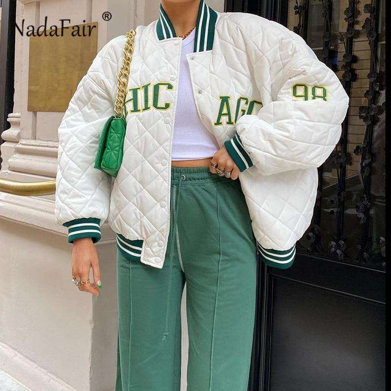 Autumn Long Sleeve Winter Jackets Women Fashion Street Wear Cotton Zip Up Baseball Sport Coats Female Outfits Parkas-1104 - Deanwangkt
