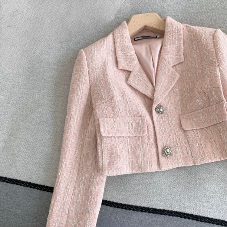 Christmas Gift Deanwangkt Autumn 2 Piece Dress Set Women Korean Fashion Suit Office Lady Pure Color Elegant Skirt + Long Sleeve Vintage Coat Female - Deanwangkt