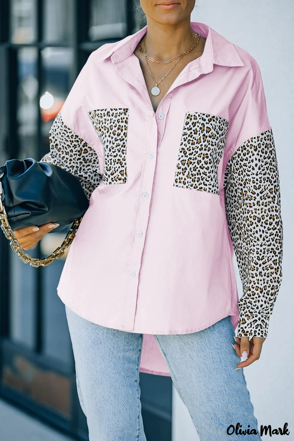 Deanwangkt - Patchwork Drop Shoulder Long Sleeve Shirt - Deanwangkt