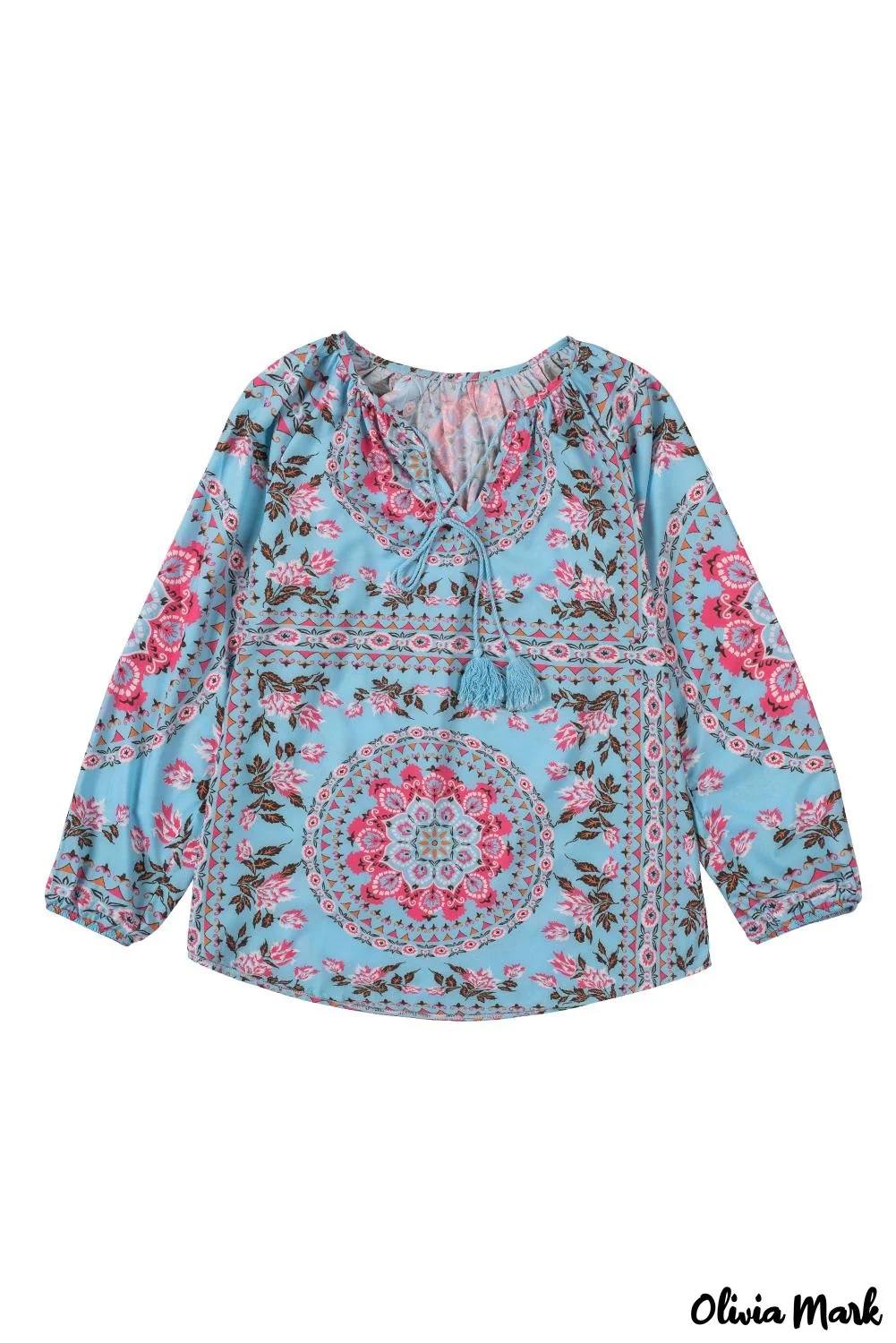 Deanwangkt - Multicolor Peasant Blouse With Floral Print - Deanwangkt