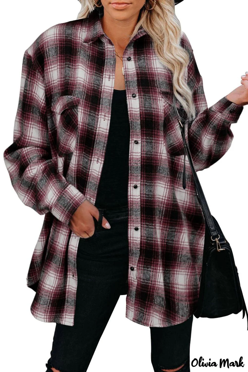 Deanwangkt - Black checked jacket with pockets and buttons - Deanwangkt