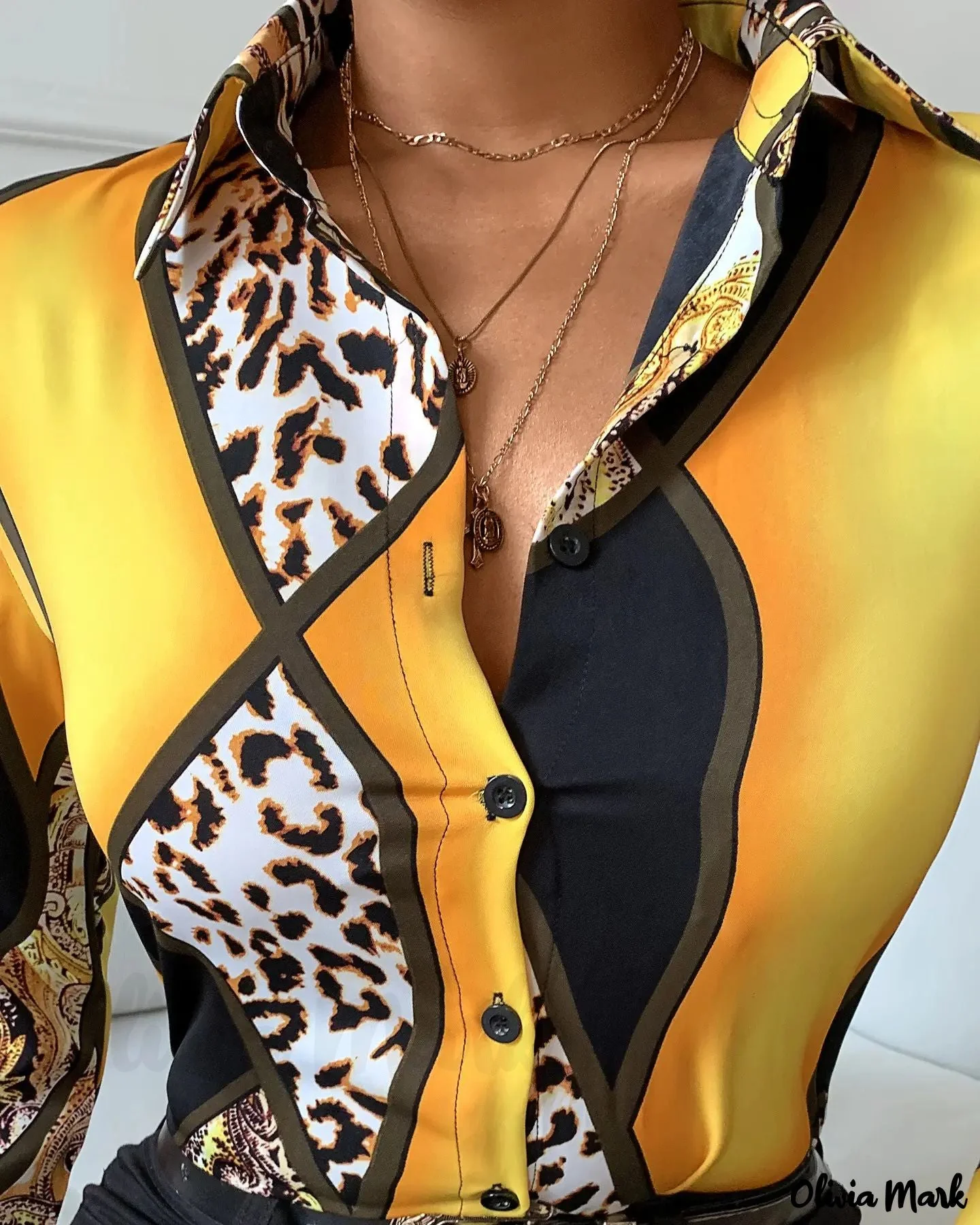 Deanwangkt - Cheetah Print Button Down Long Sleeve Shirt - Deanwangkt