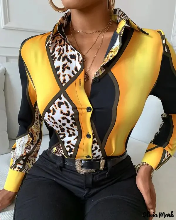 Deanwangkt - Cheetah Print Button Down Long Sleeve Shirt - Deanwangkt