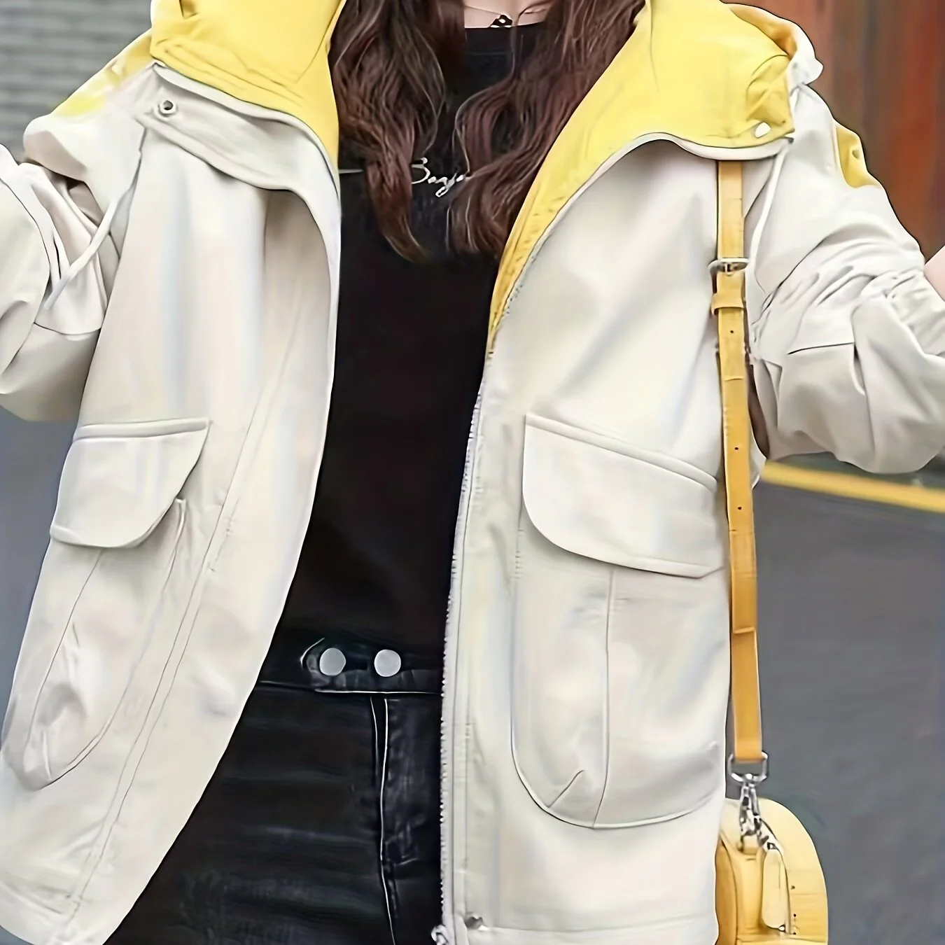 Zip Up Hooded Jacket, Casual Long Sleeve Windproof Outerwear, Women's Clothing - Deanwangkt