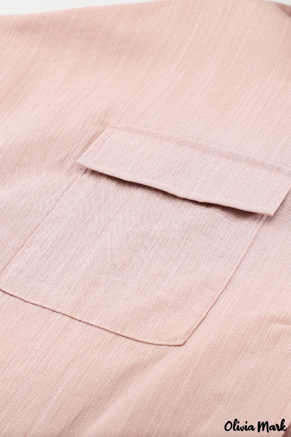 Deanwangkt - Khaki button down long sleeve shirt with pocket - Deanwangkt