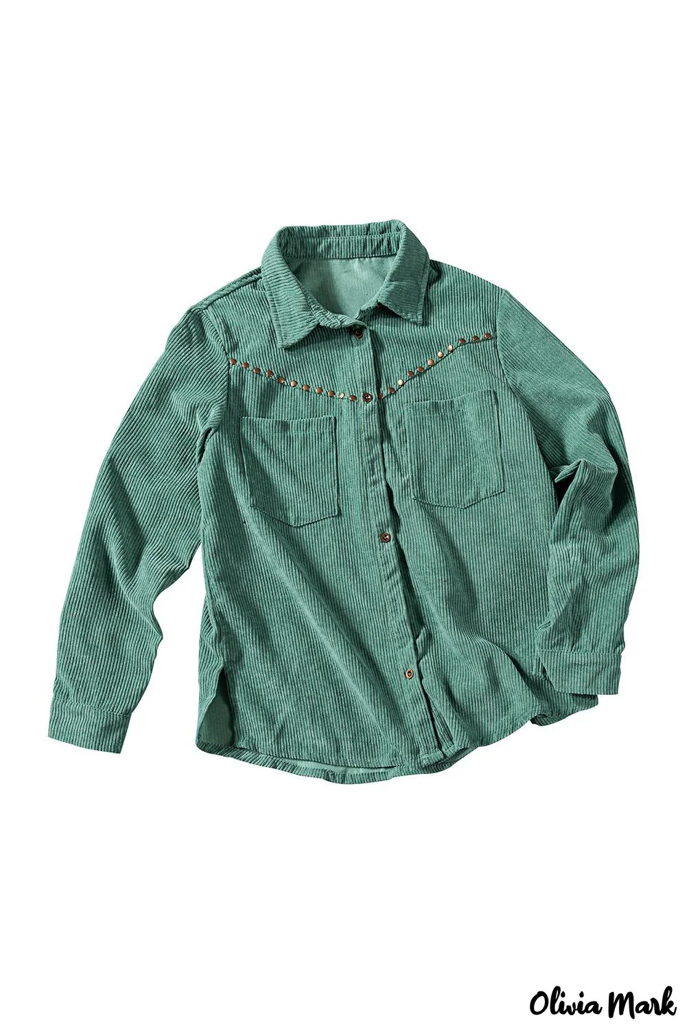 Deanwangkt - Beige corduroy buttoned long sleeve shirt with pockets - Deanwangkt