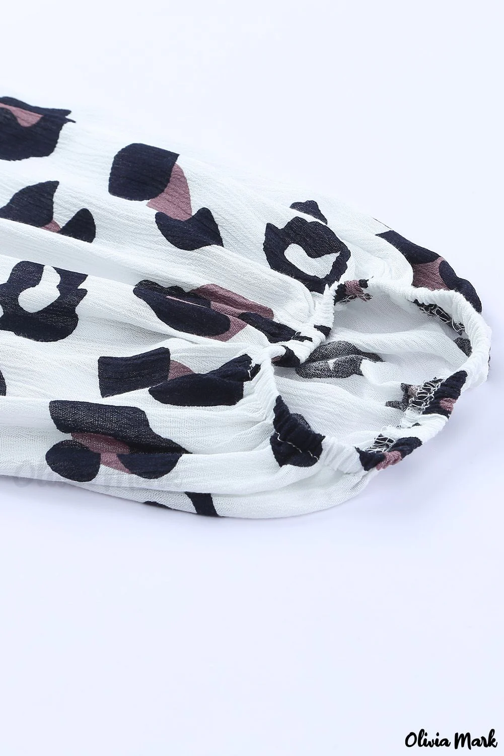 Deanwangkt - Leopard Long Sleeve Off Shoulder Blouse - Deanwangkt