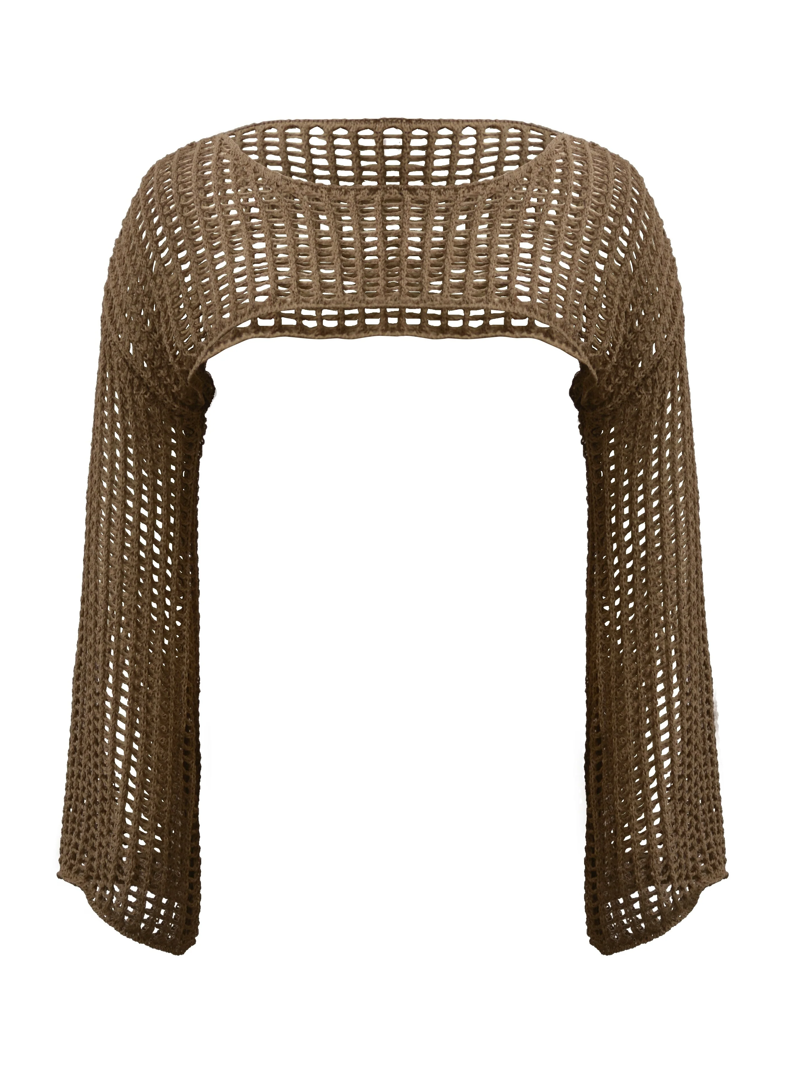 deanwangkt-1  Y2K Hollow Out Crop Sweater, Long Sleeve Casual Sweater For Spring & Fall, Women's Clothing - Deanwangkt