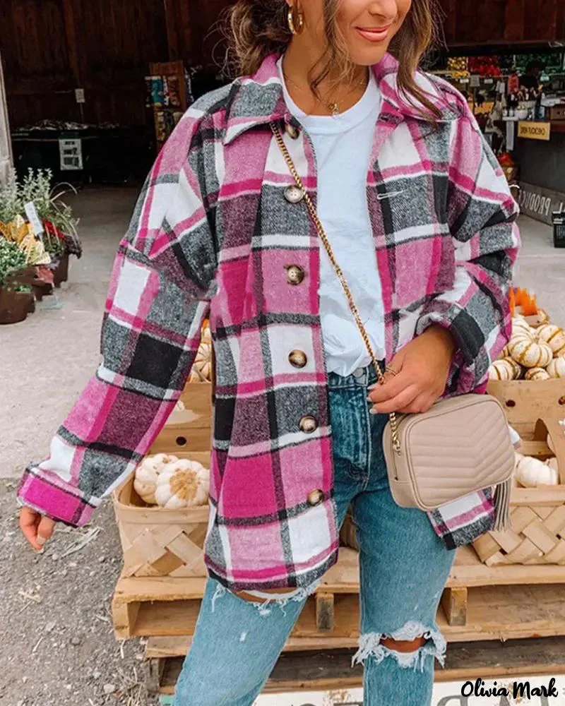 Deanwangkt - Loose Check Long Sleeve Shirt Coats - Deanwangkt