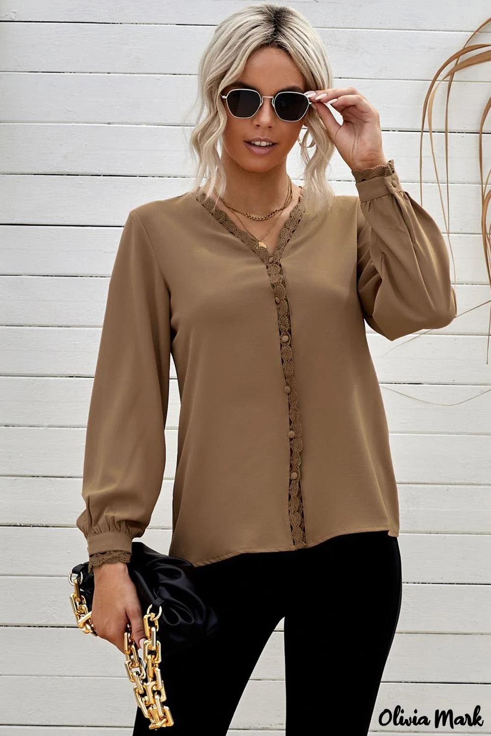 Deanwangkt - Black Crochet Lace Button Down Long Sleeve Shirt - Deanwangkt