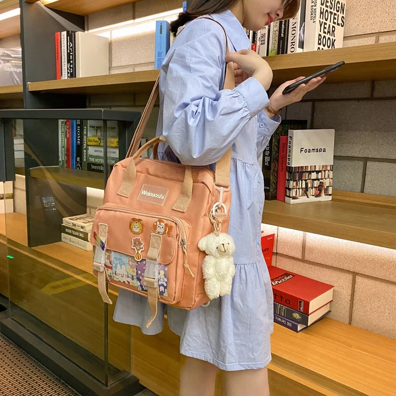 Back to school backpack Small Canvas Teenager Girls For Female Student Patchwork Kawaii Rucksacks Mochila Mini Backpack - Deanwangkt