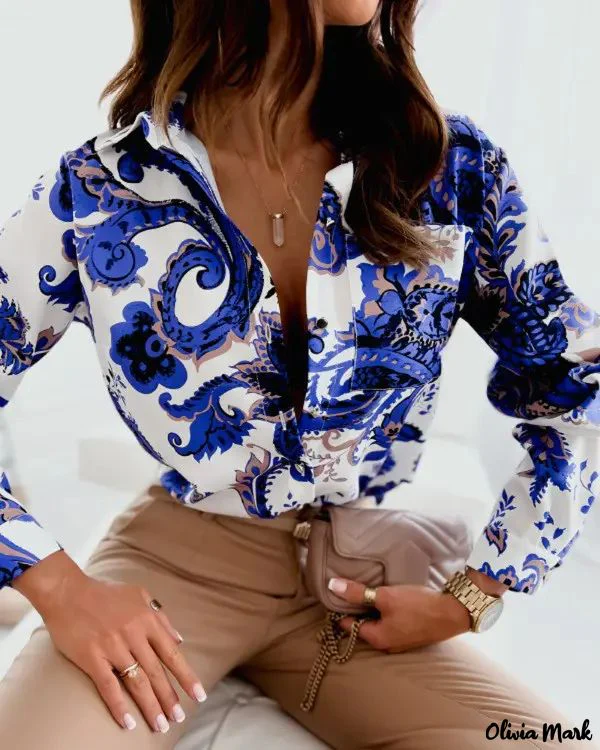 Deanwangkt - Tribal Print Long Sleeve Button Down Shirt - Deanwangkt