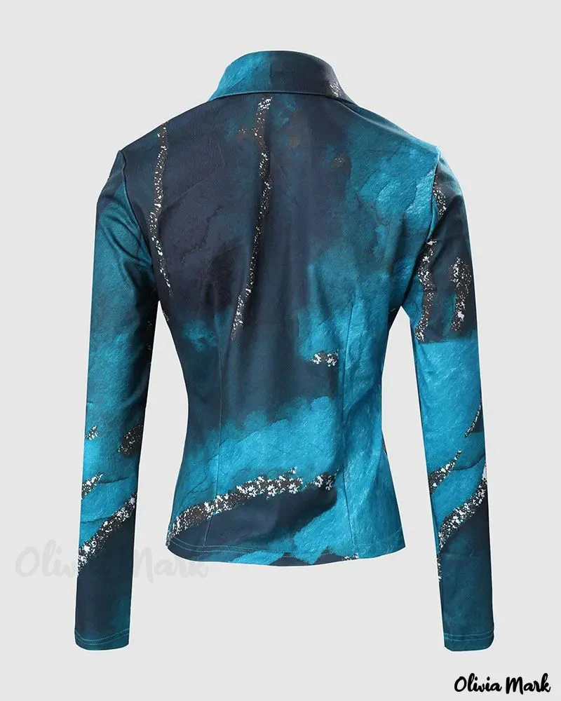 Deanwangkt - Marble Print Long Sleeve Button Down Shirt - Deanwangkt