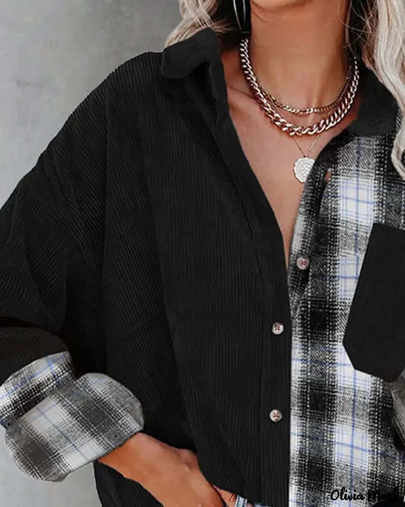 Deanwangkt - Contrast Check Long Sleeve Button-Up Jacket - Deanwangkt