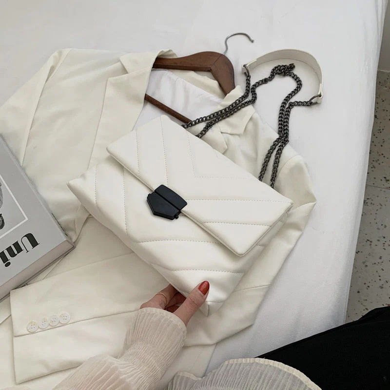 Back To College Deanwangkt Embroidery Thread Small PU Leather Crossbody Bags For Women Hit Trend Women's Branded Trending Shoulder Handbags - Deanwangkt