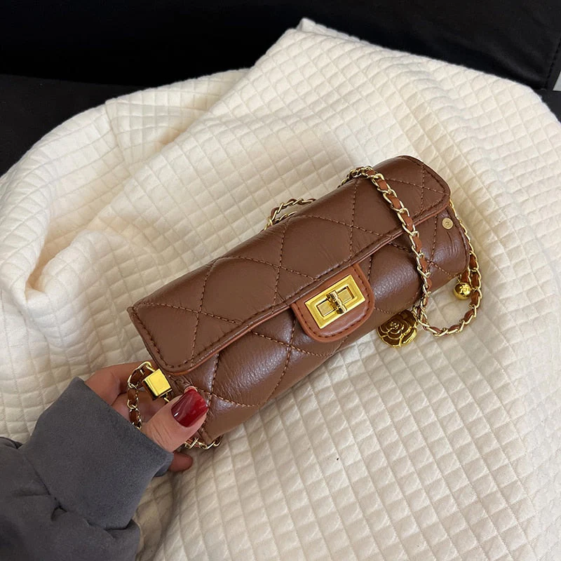 Back To College Deanwangkt Barrel Shaped Handbags Luxury Fashion Designer Mini PU Leather Women's Handbags Female One Shoulder Crossbody Bag - Deanwangkt