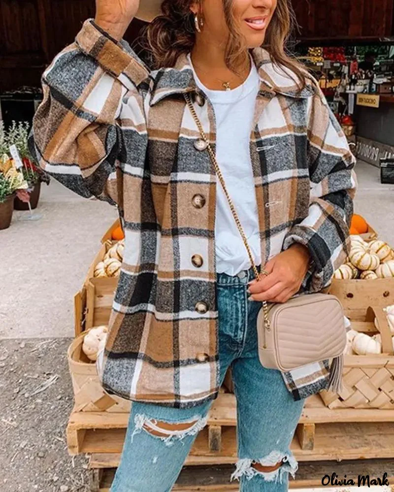 Deanwangkt - Loose Check Long Sleeve Shirt Coats - Deanwangkt
