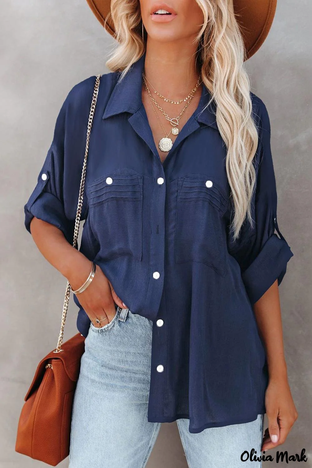 Deanwangkt - White buttoned shirt with long sleeves and plain pocket - Deanwangkt