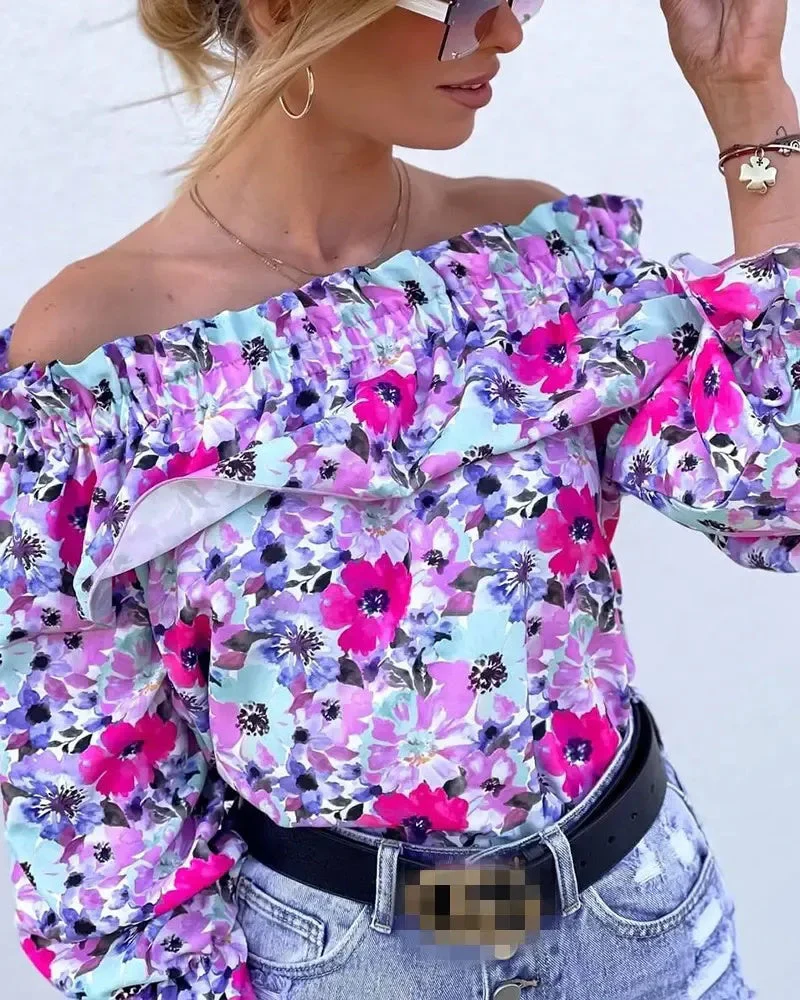 Deanwangkt - Ruched ruffled off-the-shoulder top in floral print - Deanwangkt