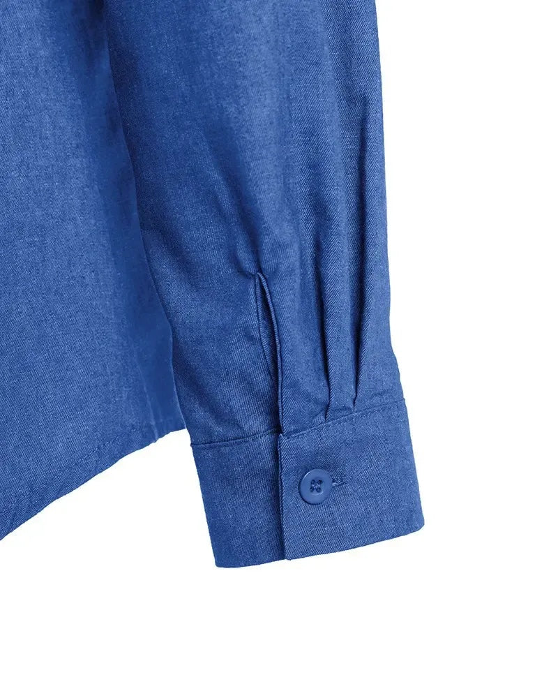 Deanwangkt - Long Sleeve Button Down Denim Shirt - Deanwangkt