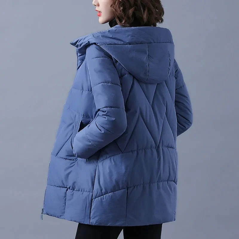 Christmas Gift Deanwangkt New Women Winter Jacket Long Warm Parkas Female Thicken Coat Cotton Padded Parka Jacket Hooded Outwear Plus Size 4XL - Deanwangkt