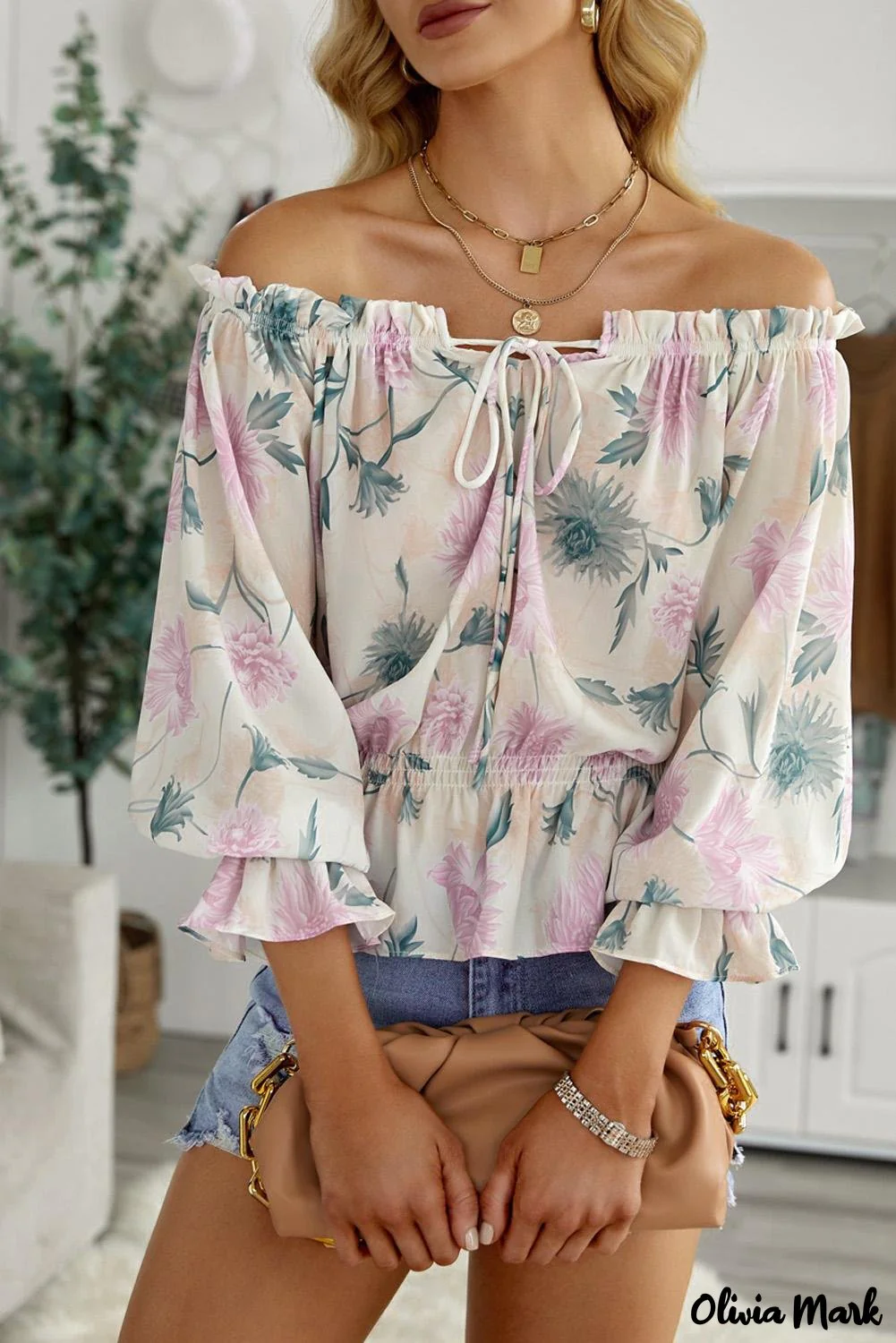 Deanwangkt - Floral off-the-shoulder blouse - Deanwangkt