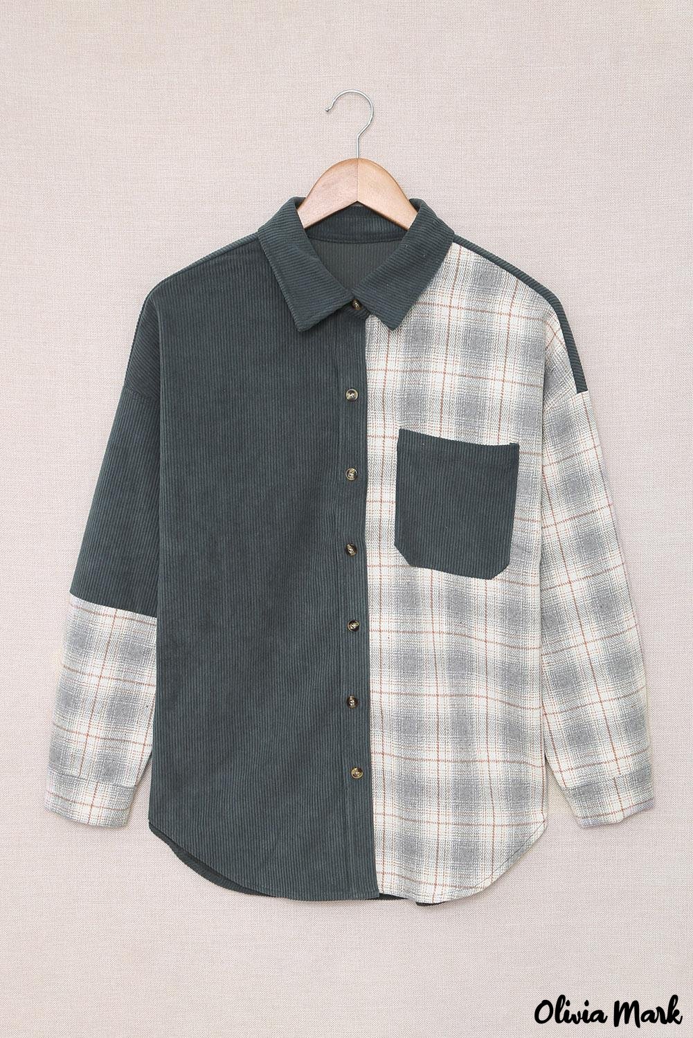 Deanwangkt - Oversized button-up shirt in checked corduroy - Deanwangkt