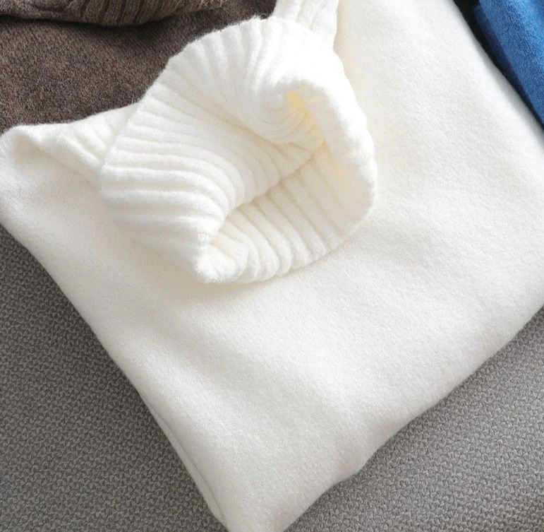 Christmas Gift autumn Winter casual cashmere oversize thick Sweater pullovers Women loose Turtleneck women's sweaters jumper - Deanwangkt