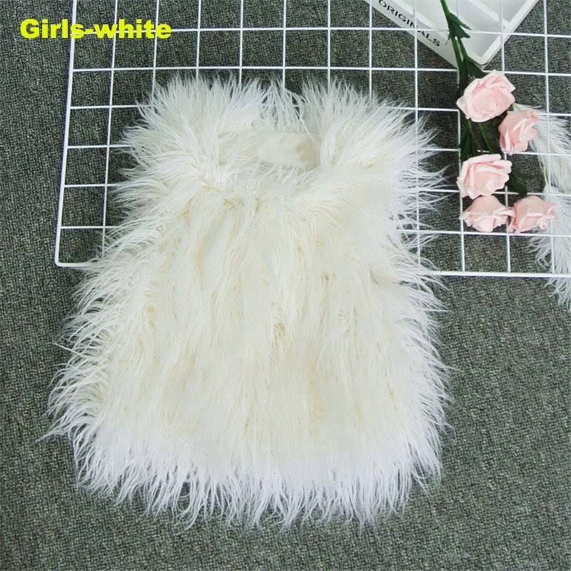 Christmas Gift Deanwangkt Autumn Winter Mother & Daughter Shaggy Faux Fur Vest Fashion Fluffy Sleeveless Waistcoat Outfits Street Fur Jacket Coats - Deanwangkt